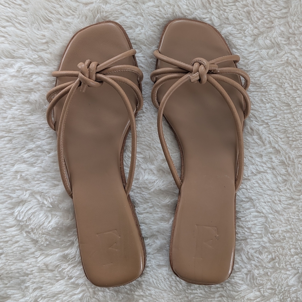 Flattered Yvette Tan Leather Women's Sandals - Picture 2 of 11